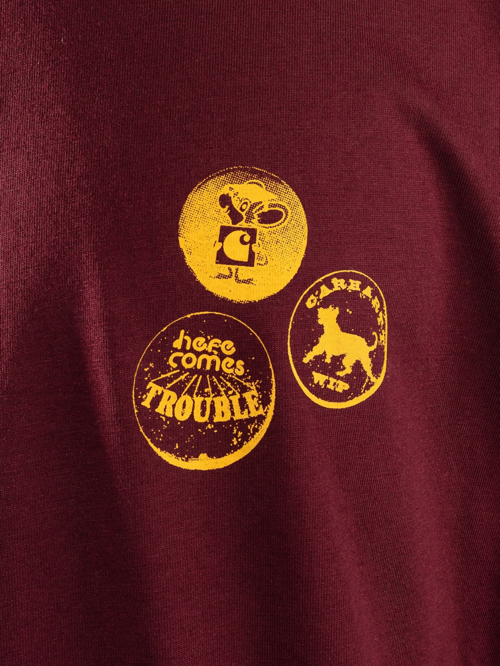 Carhartt WIP Pins T-Shirt malbec/orange stone