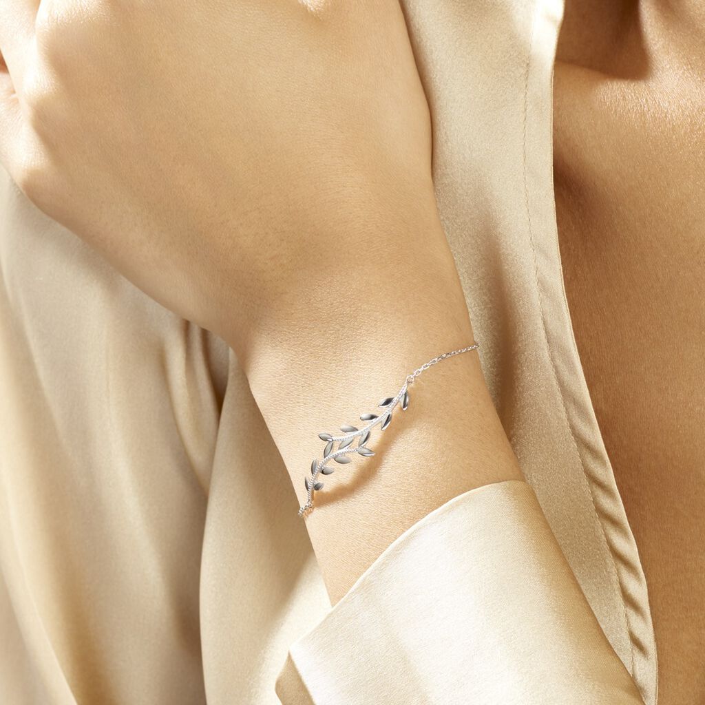 Bracelet Folia Argent Blanc