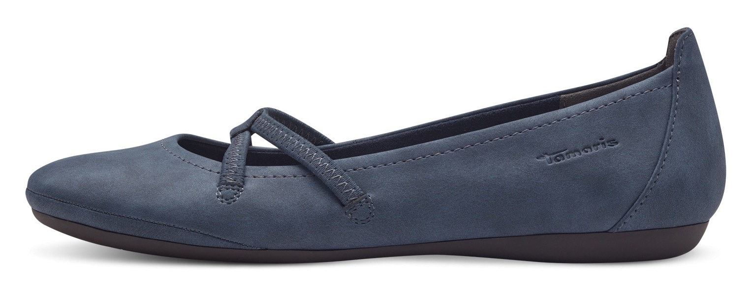 Tamaris Ballerina »Caterina«  Flats, Festtagsmode, Slipper mit Gummizugriemchen