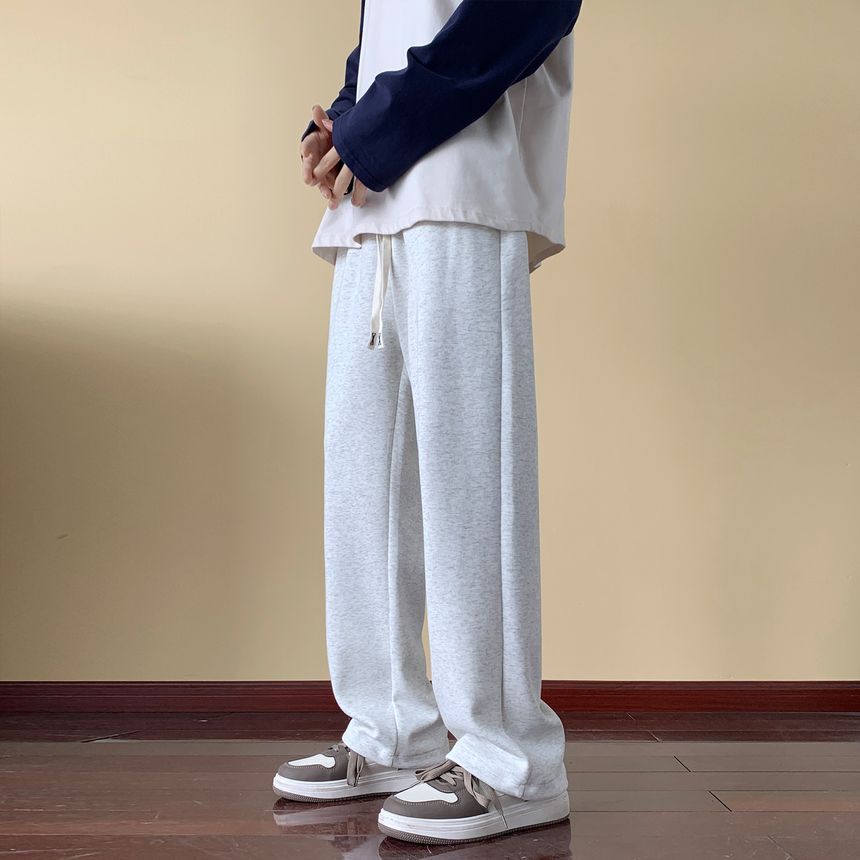 Kimeya - Hoge taille effen joggingbroek met trekkoord