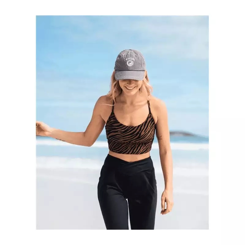 Teeshirt femme RIPCURL Mirage Sun Tribe Rib Crop Brown