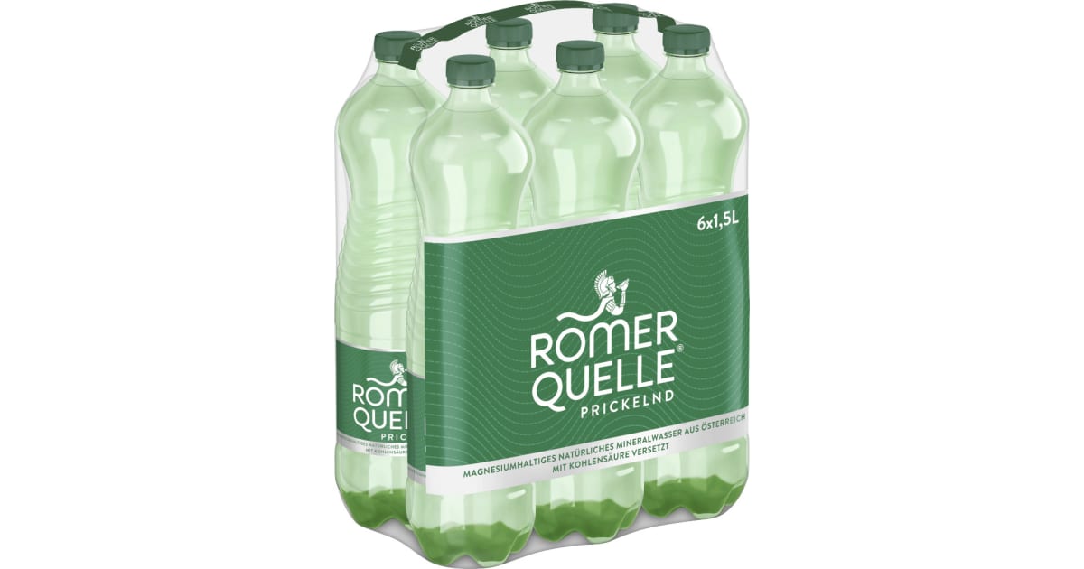 Römerquelle Mineralwasser prickelnd Tray 6x 1,5 Liter (Einweg)