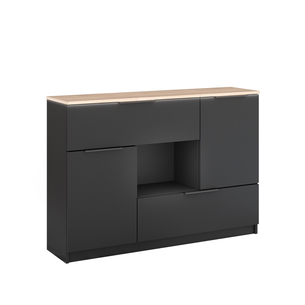 Vicco Sideboard Betti Anthrazit Sonoma 120 x 84 cm 2 Türen 2 Schubladen 1 Fach