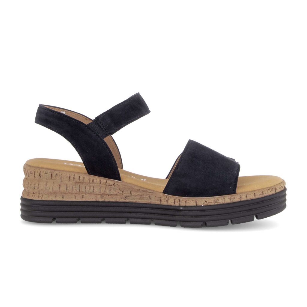 Sandale met plateauzool blauw