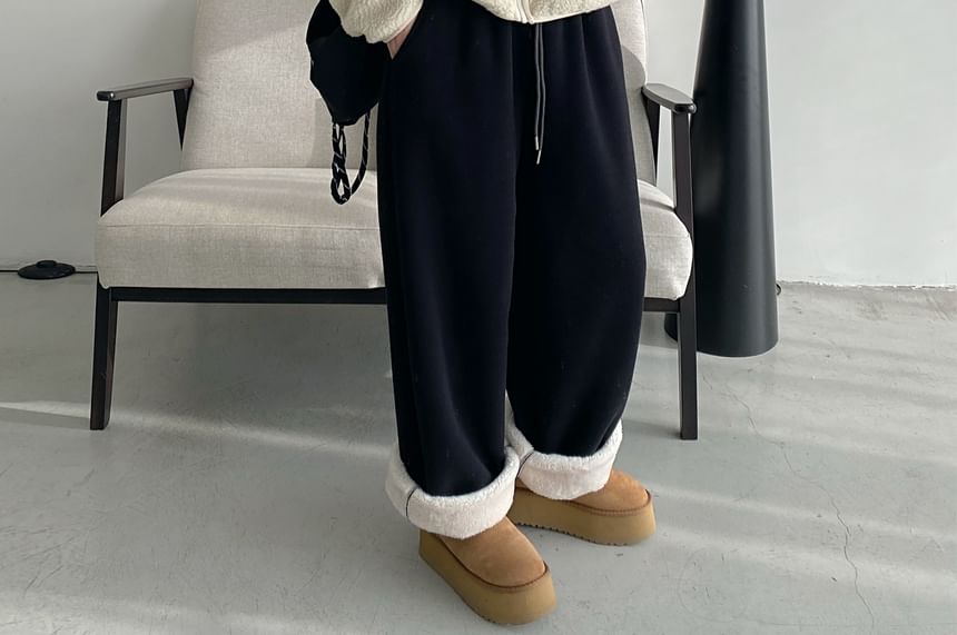 Cossita - Effen fleece hoodie met rits