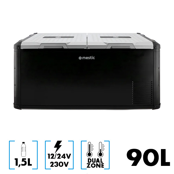 Glacière 90L à compression Dual Zone 12/24V et 230V MESTIC MCCP-90 AC/DC