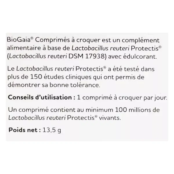 BioGaia Probióticos Lactobacillus Reuteri Protectis Sabor Limão 30 comprimidos