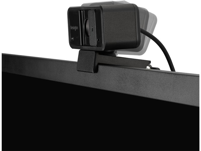 Kensington Webcam W1050 Fixed Focus Weitwinkel-Webcam mit USB-A Anschluss und flexible Kamerapositionierung