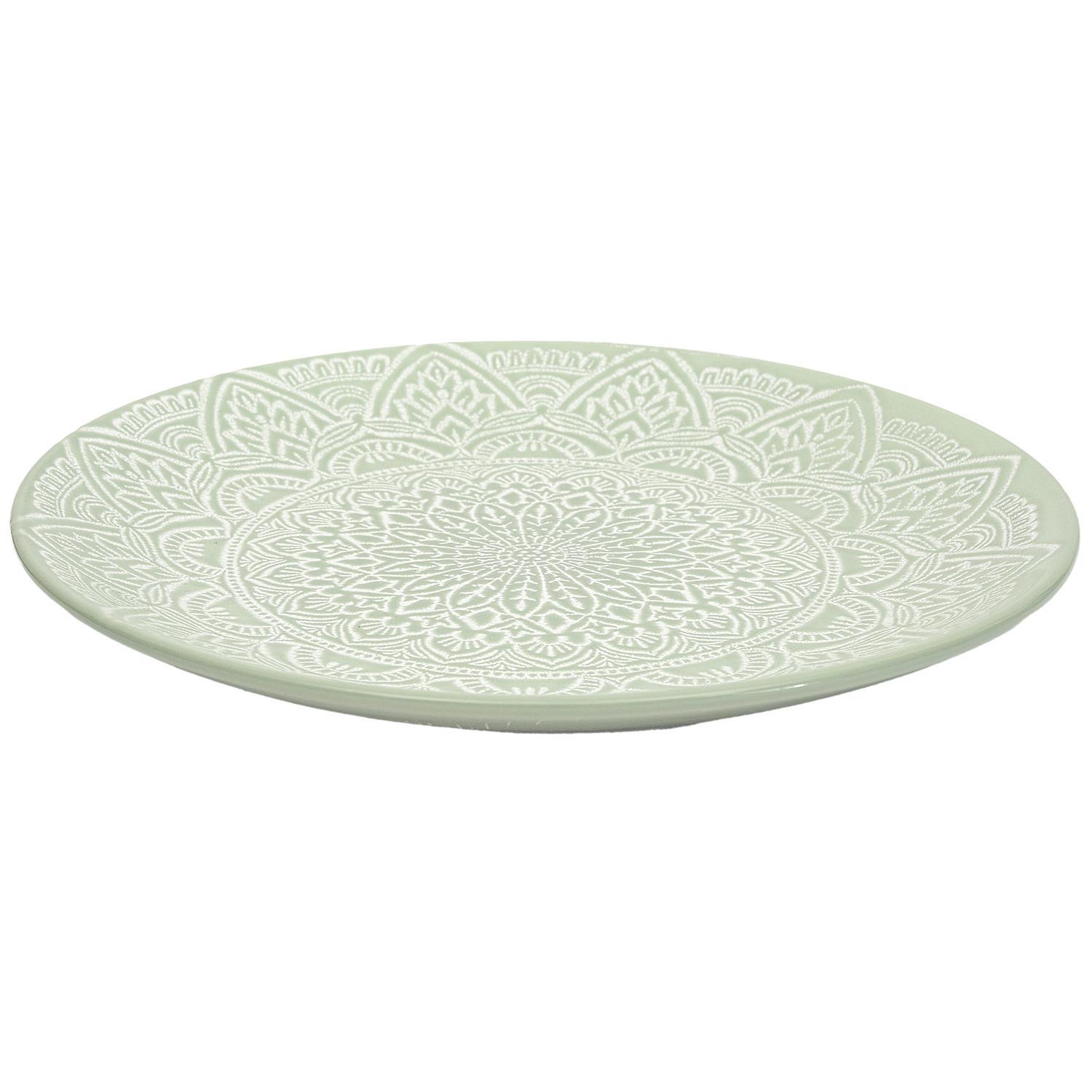 ASSIETTE SAHARA VERT D.27CM