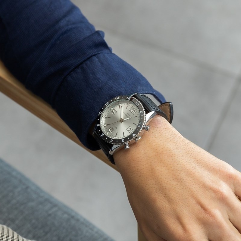 Montre Homme GIORGIO bracelet Cuir Noir