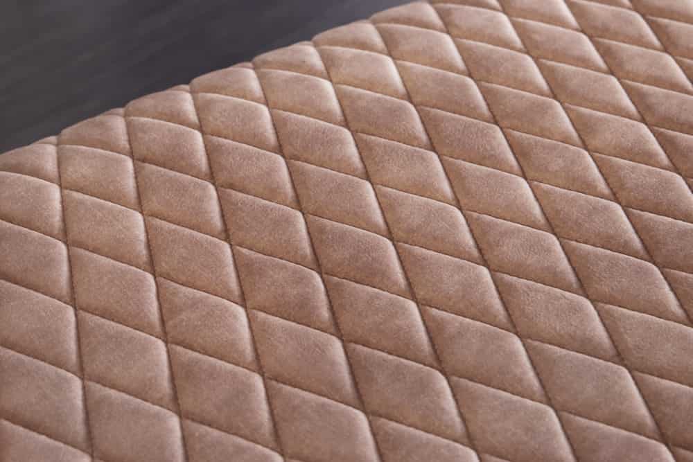 Design Sitzbank PARIS 160cm greige Samt Rückenlehne goldene Fußkappen Retro