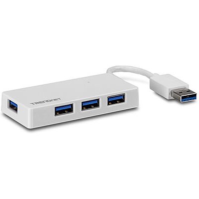 Trendnet TU3-H4E hub & concentrateur 5000 Mbit/s Blanc