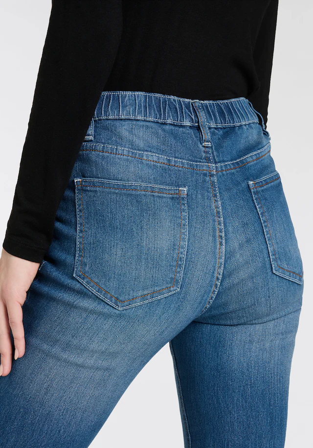 Arizona Jeansjeggings, 2er-Packer Packung, enge Passform,  Röhrenjeans,  Used-Look-Waschung,  hohe Leibhöhe