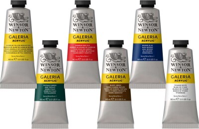 Winsor & Newton - Akrylmaling Sæt - 6X60 ML