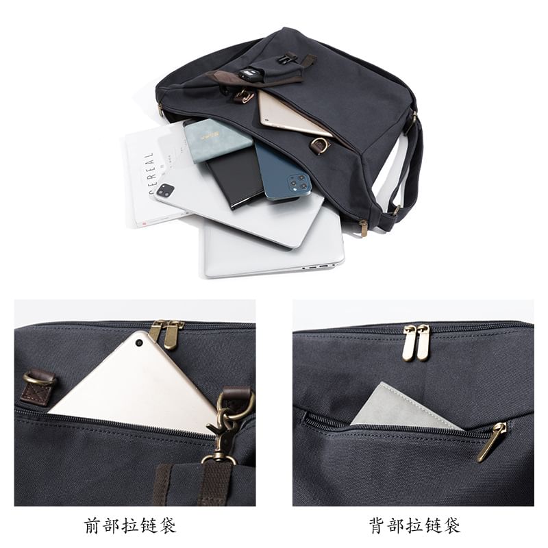 Wavecho - Canvas Crossbodytas met gesp