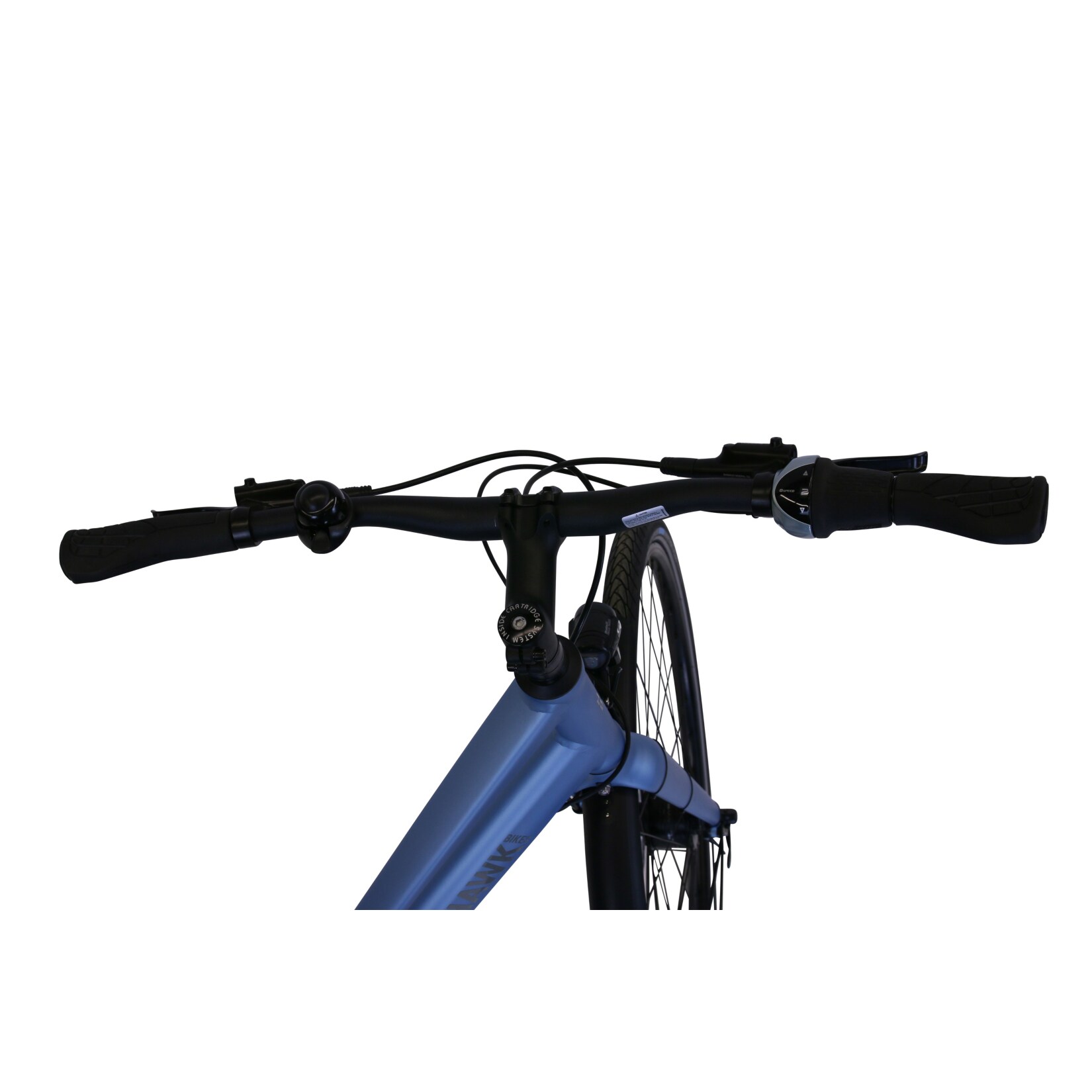 HAWK Trekking Super Deluxe mit Tasche , Sky blue Damen 28 Zoll , Trekkingrad mit Gates Riemenantrieb & Shimano 8 Gang Nabenschaltung