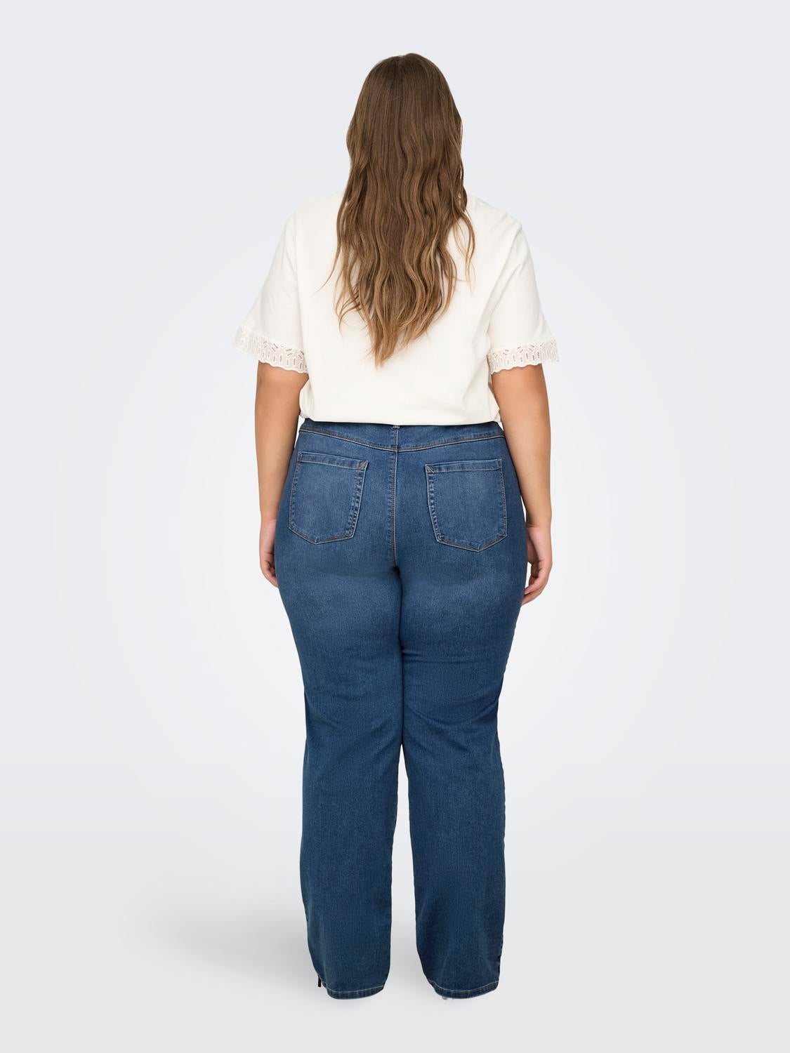 CARAUGUSTA Hohe Taille Gerade geschnitten Jeans Light Medium Blue Denim