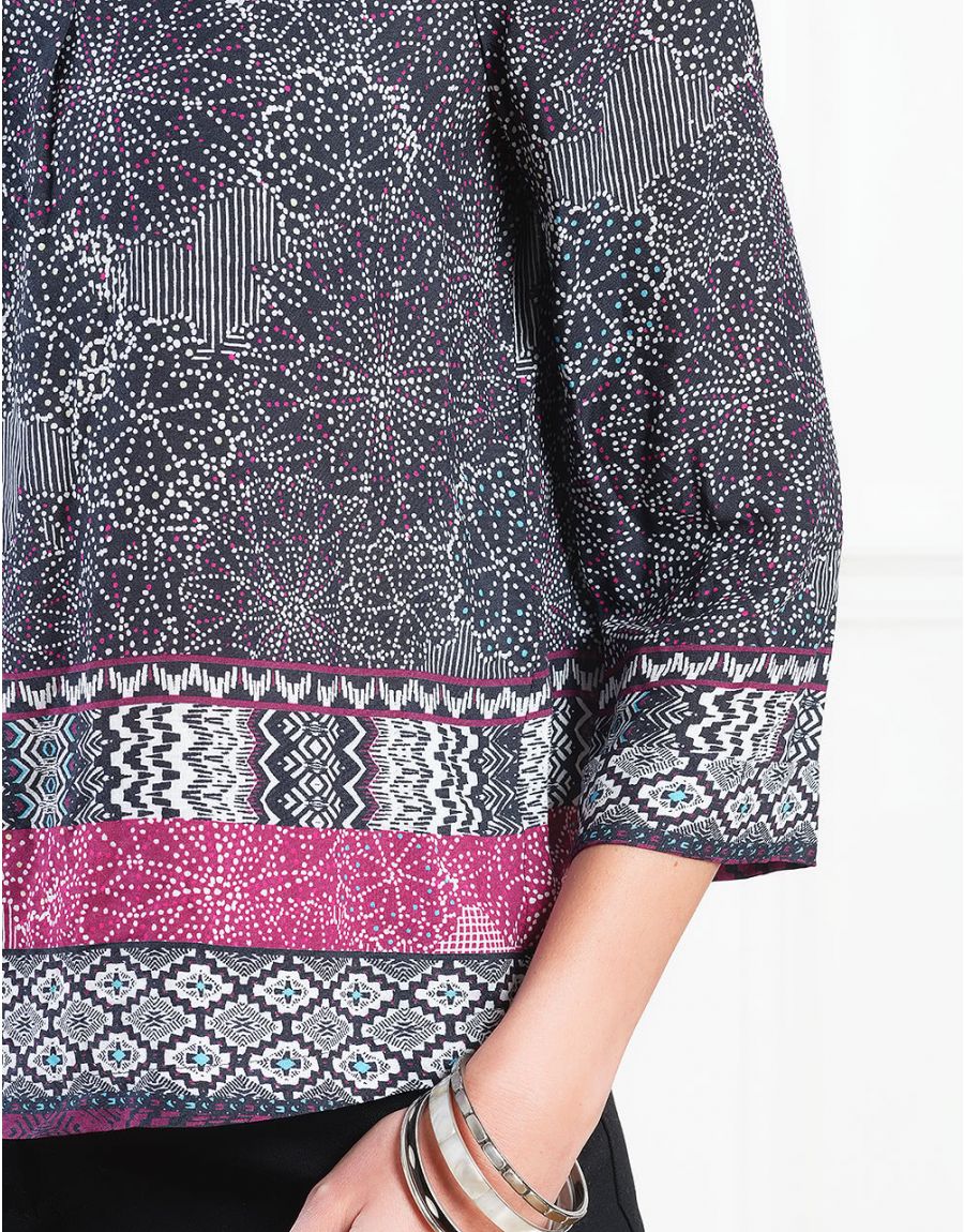 Blouse évasée en dentelle