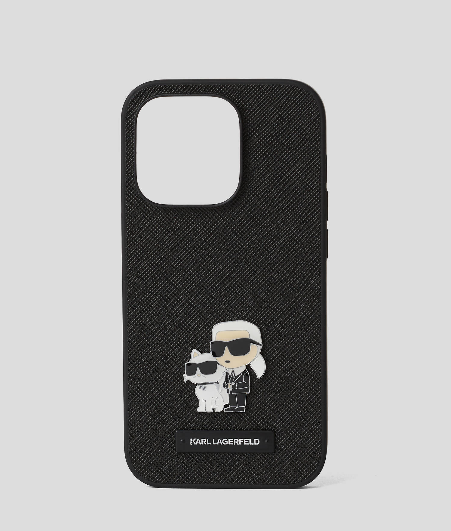COQUE IKON KARL ET CHOUPETTE POUR IPHONE 16 PRO - Noir