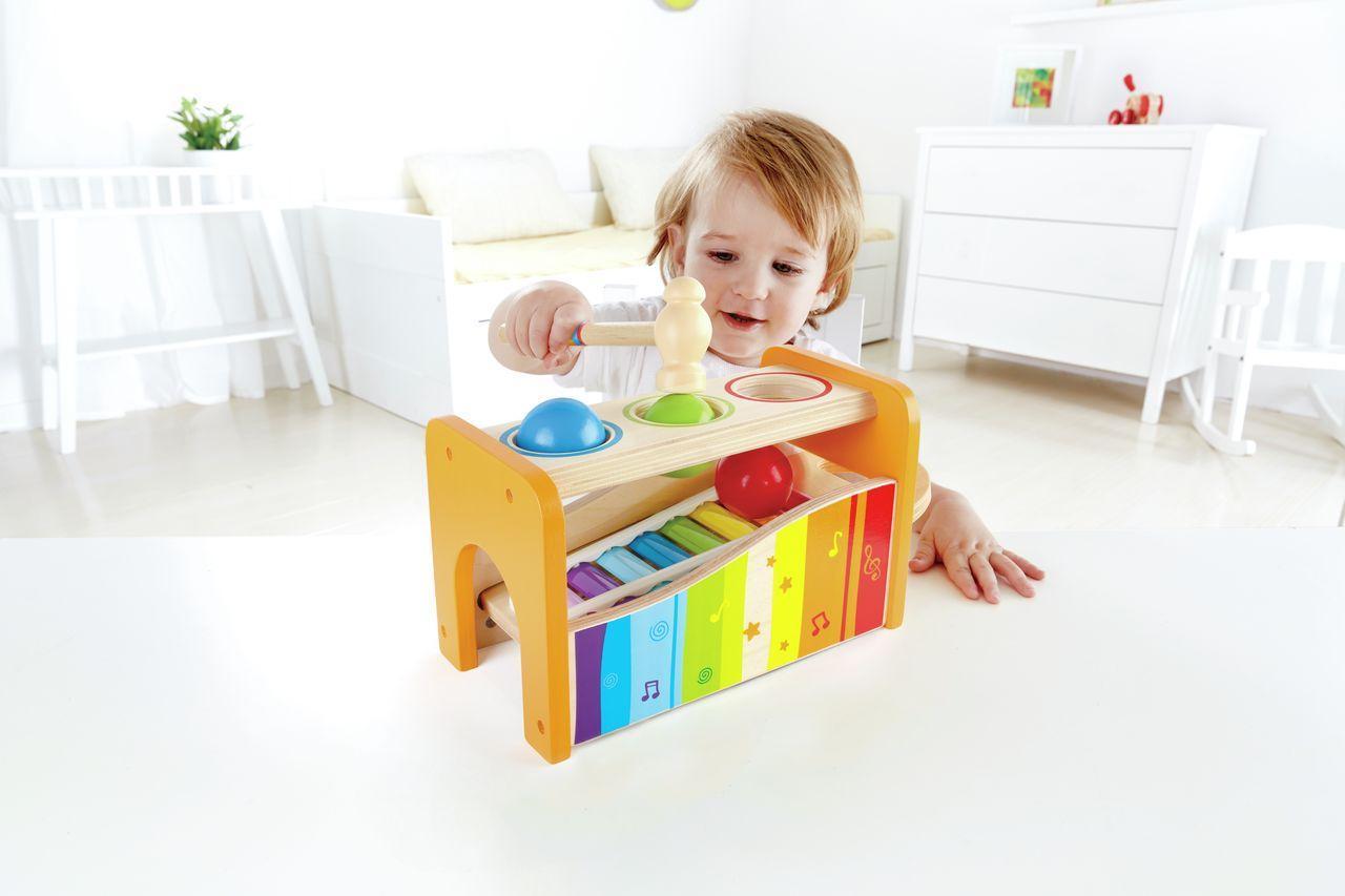 Xylophon und Hammerspiel 6-teilig aus Holz