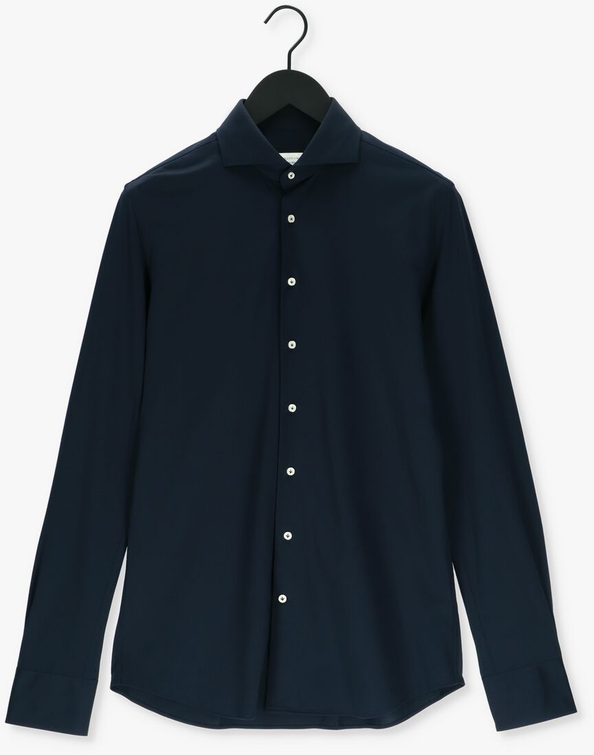 PROFUOMO donkerblauwe profuomo casual overhemd japanese knitted