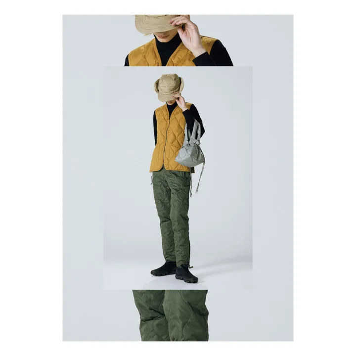 Taion Veste Zippée Sans Manches Matelassée Military Unisexe | Orange