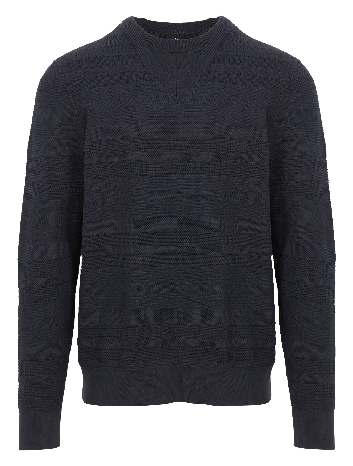 Pull dol rond en coton | Bleu