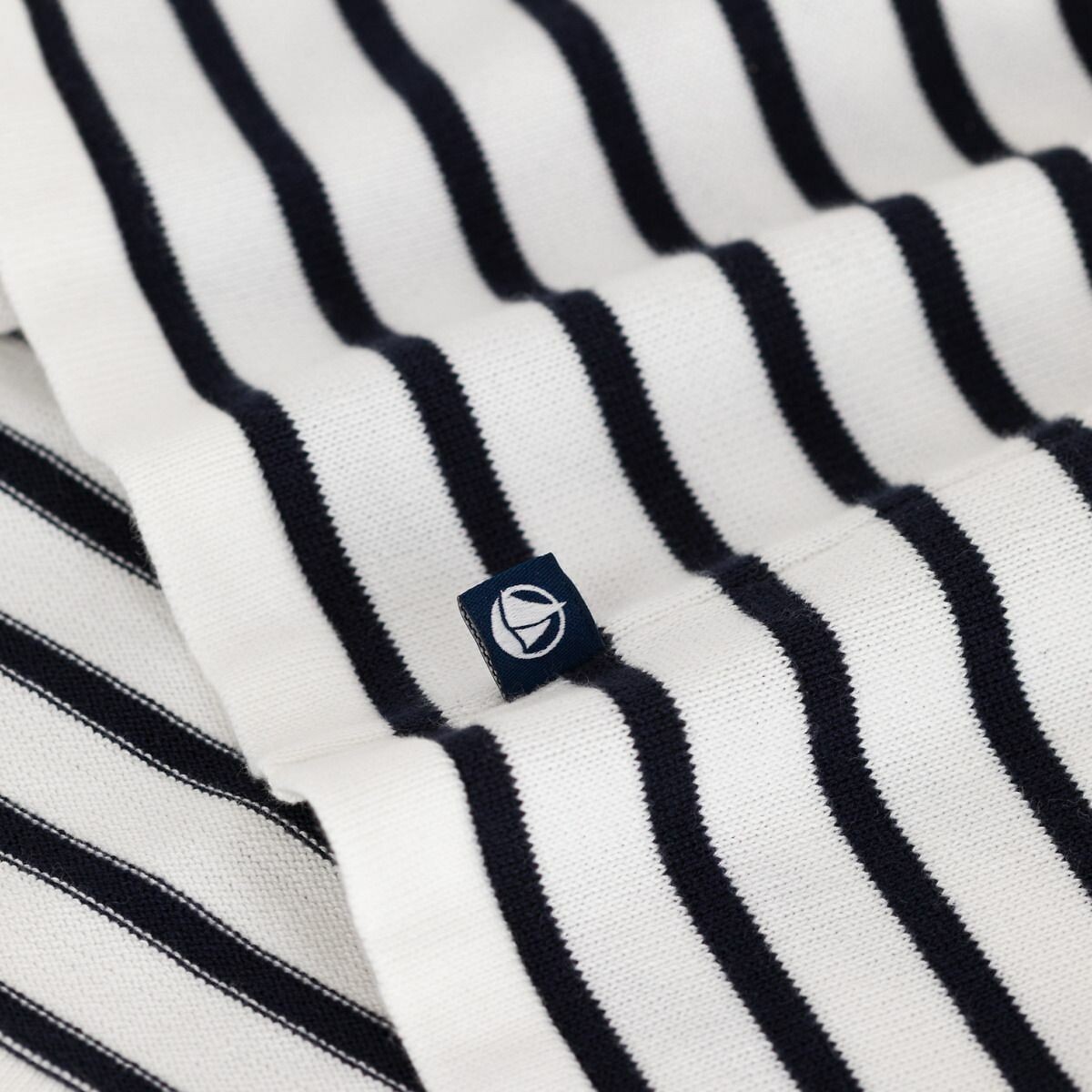 PETIT BATEAU<br>Suéter feminino de algodão com listras