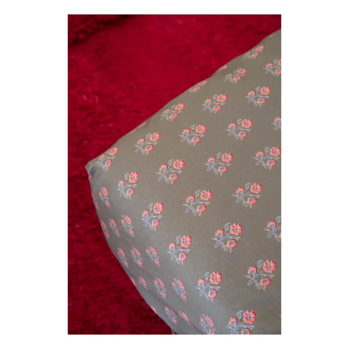 Louise Misha Drap-housse Nicole en coton bio | Vert kaki