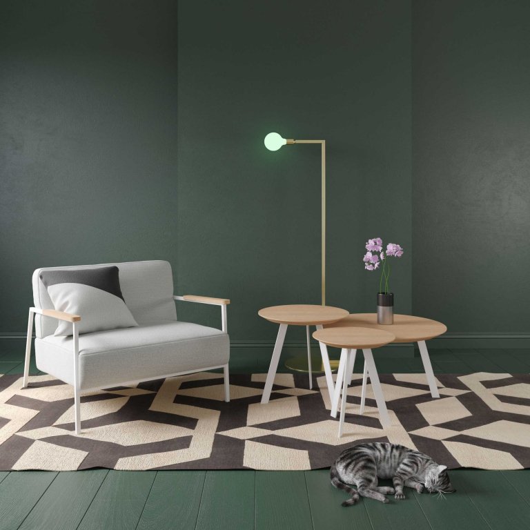 Studio HENK New Co coffee table 70 wit onderstel, witte lak