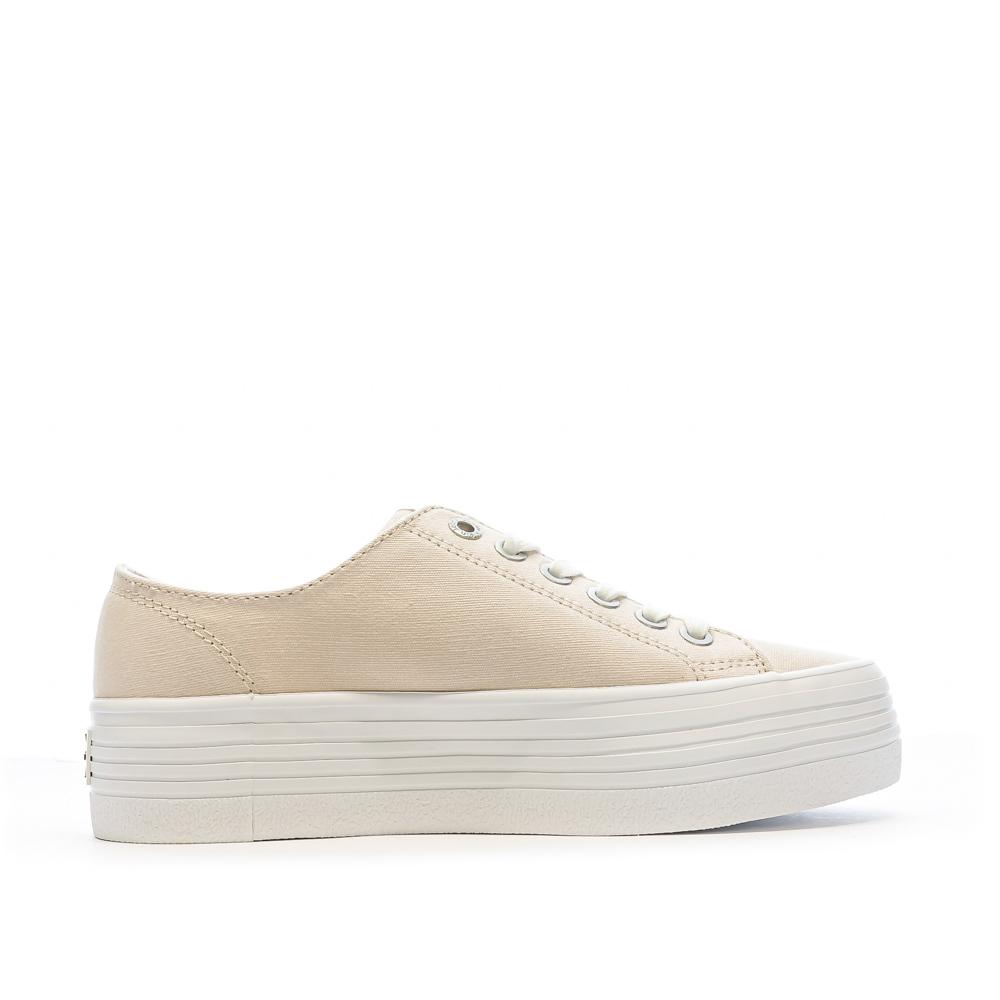 Calvin Klein Jeans Baskets Beige Femme Calvin Klein Jeans Flatform