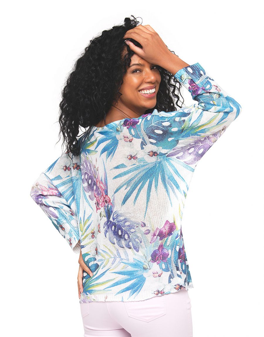 Pull fantaisie ecru