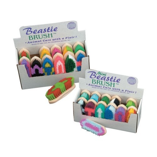 Pacote com 8 escovas corporais Dandy para cavalos