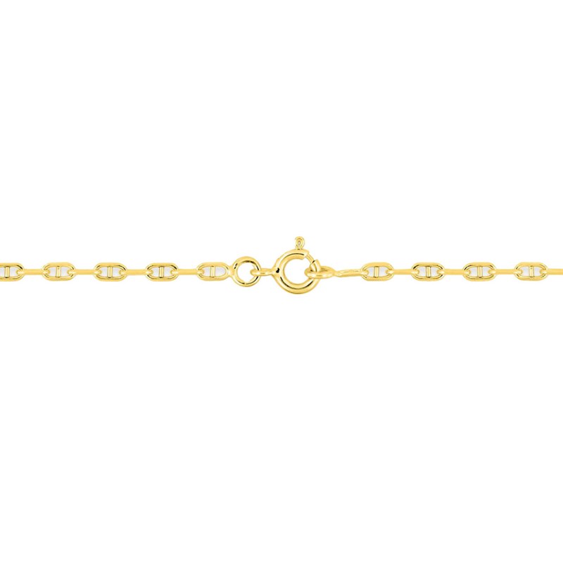 Bracelet Mixte 18 cm - Forçat Marine - Or 18 Carats - Largeur 2.5 mm