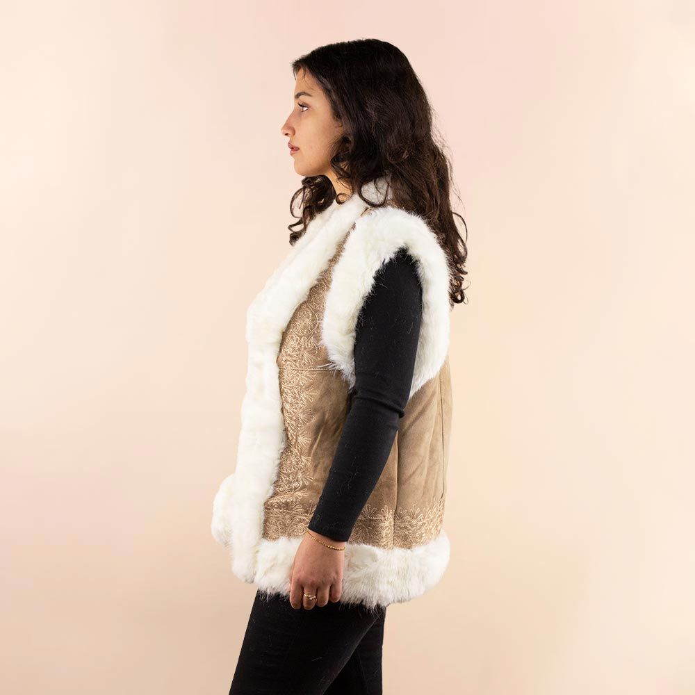 Afghan waistcoat Selina taupe