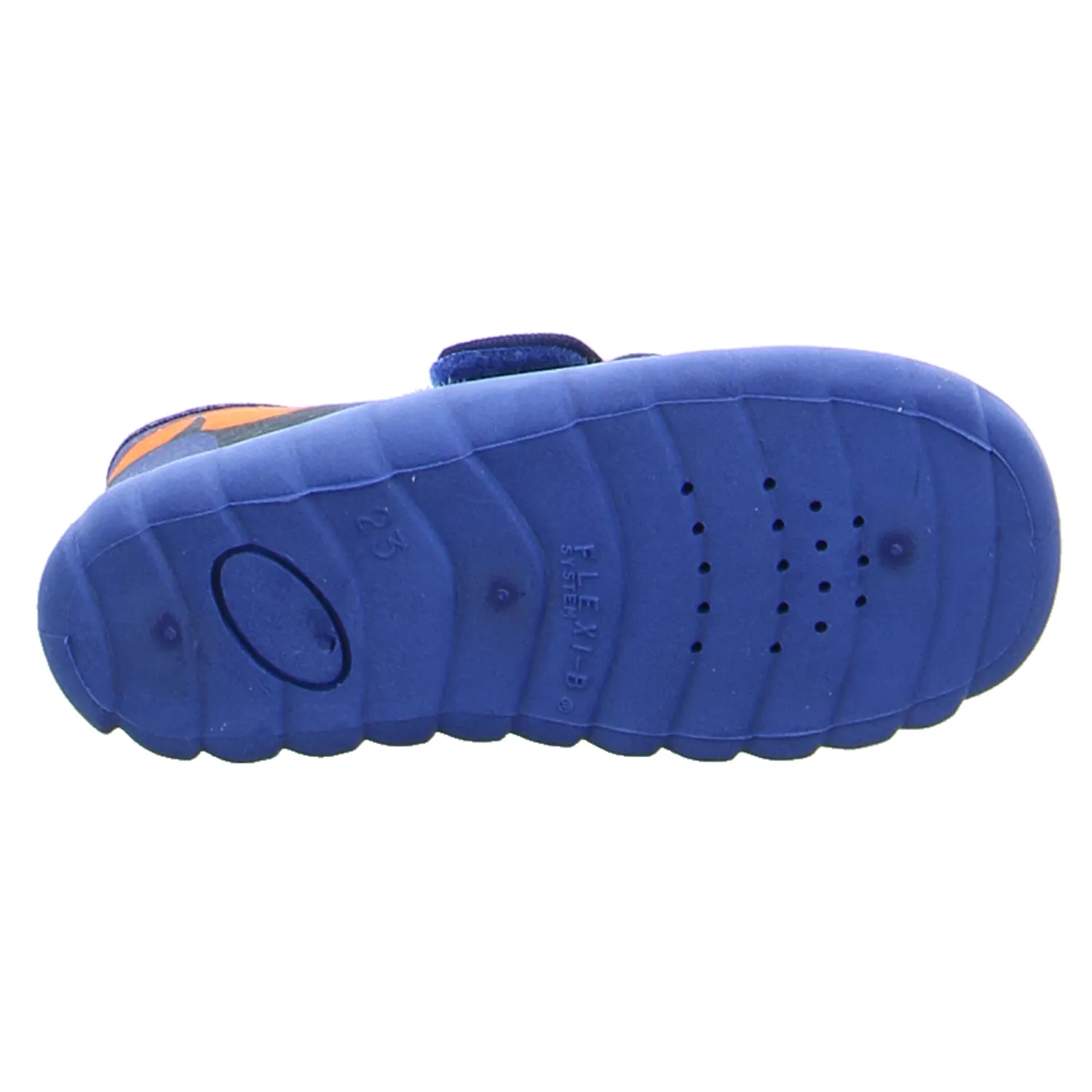 FISCHER Baby-Hausschuh Blau Textil  Unisex