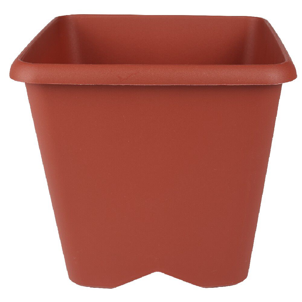 Pot de jardin carré Chorus rouge 15,2 L