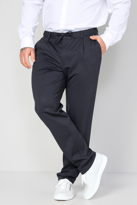 Boston Park Hose, Slim Fit, Alloverdruck, Elastikbund, 4-Pocket, bis 35