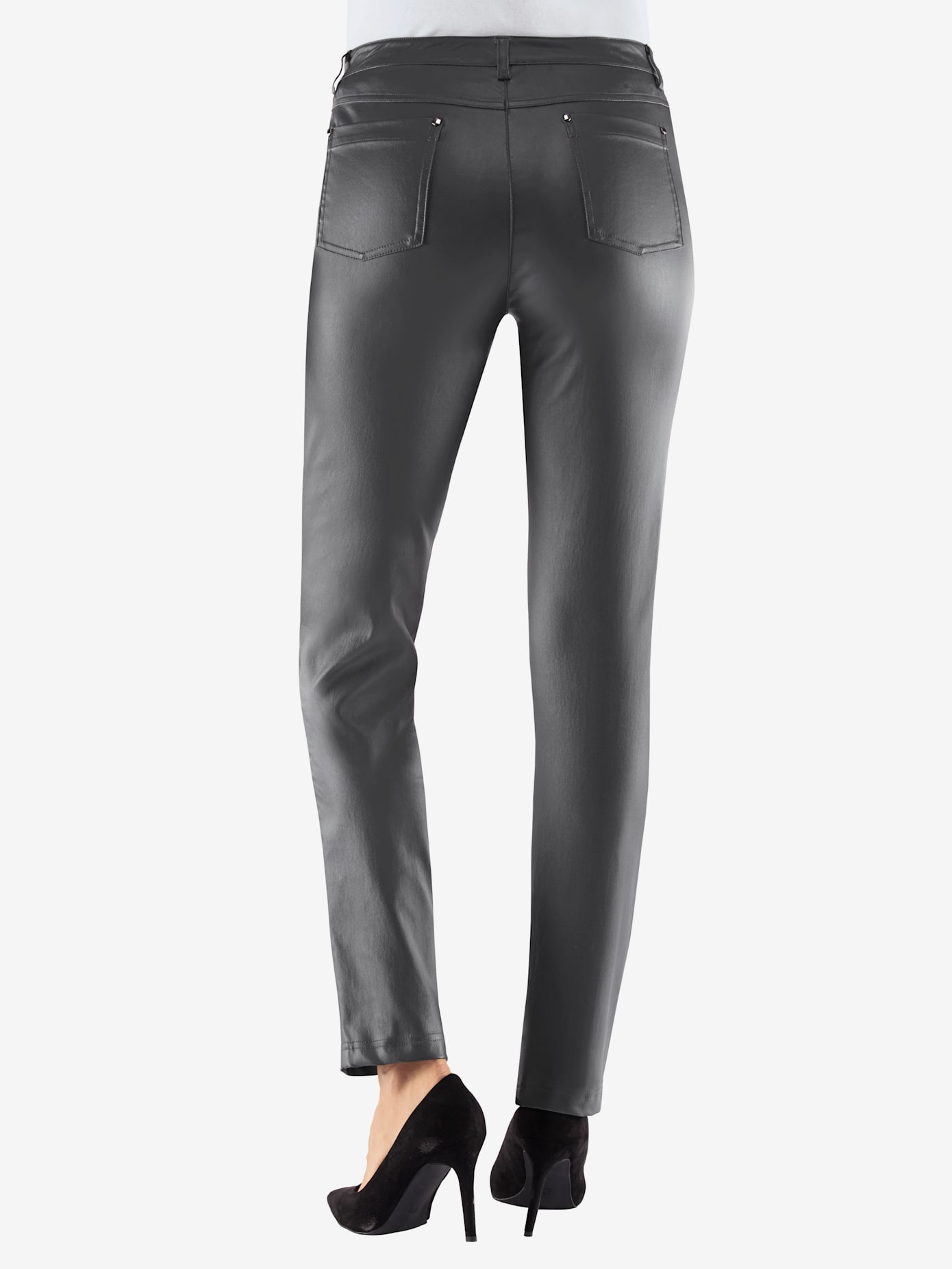 Pantalon effet enduit coupe féminine
