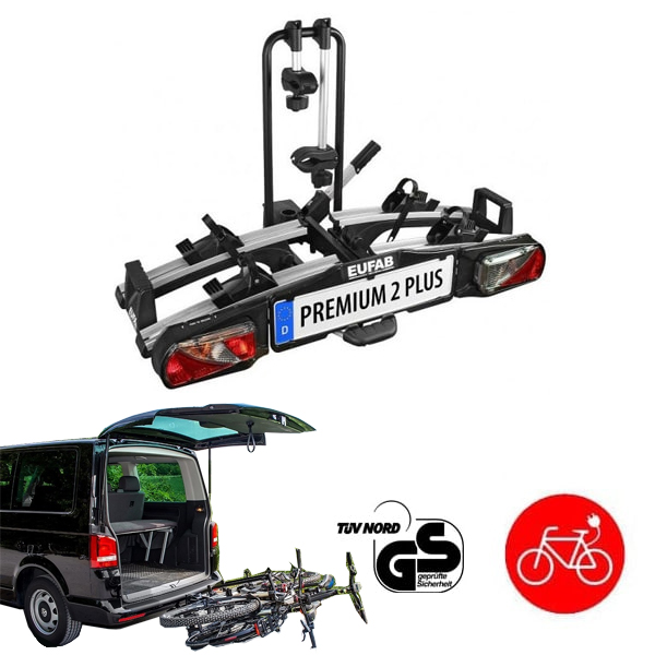 Porte-vélos pour attelage EUFAB Premium 2 Plus porte hayon
