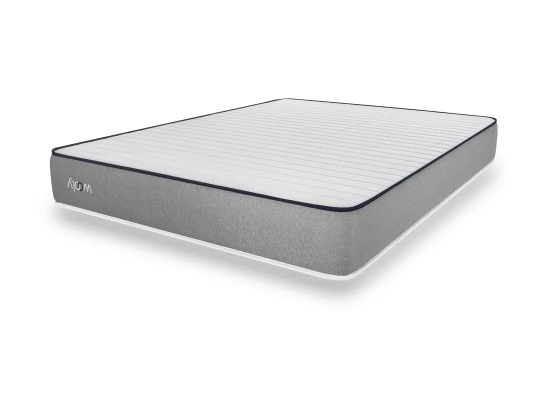 Matelas Wooly One SP 160x200 cm - Hybride - Ressorts Ensachés - Mémoire de Forme - Mousse HR 35 kg - Latex - Confort mi - Ferme - Réversible - 24 cm
