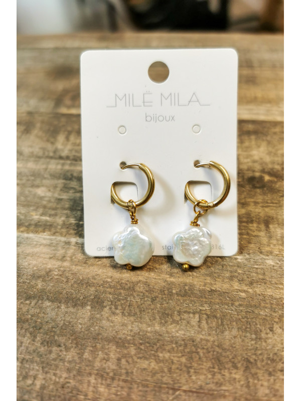 Boucles d'oreilles dorées Lola - Mile Mila
