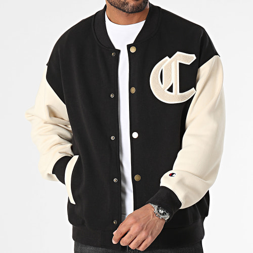 Veste Teddy 219091 Noir Beige