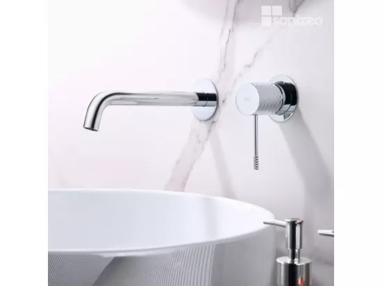 Robinet Mitigeur de Lavabo anti-calcaire Encastré Chrome IMEX GENOVA GLG053
