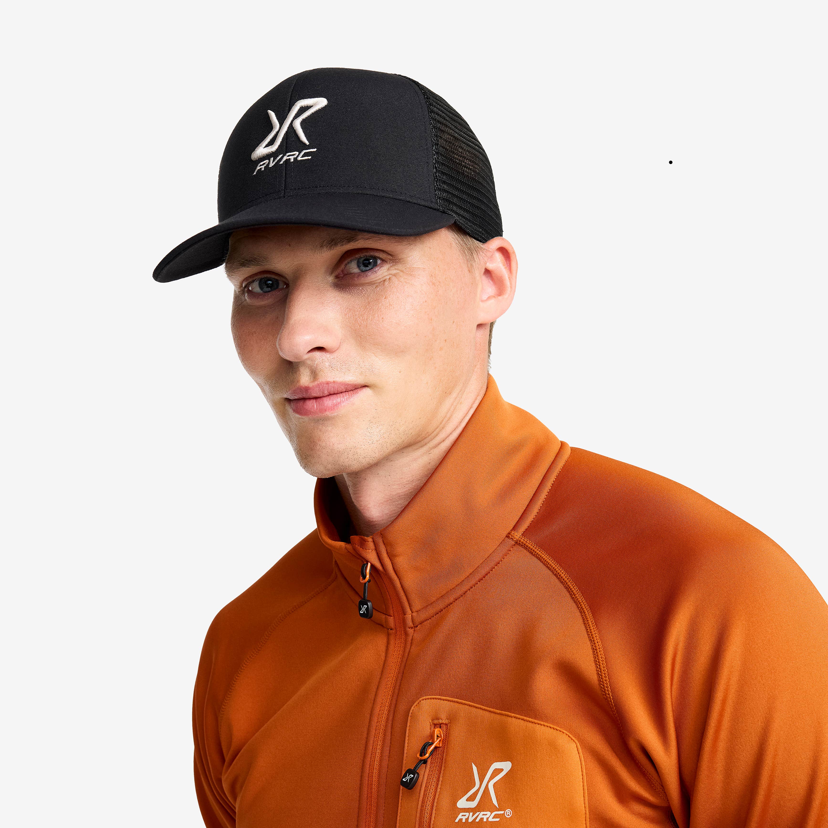 Trucker Snapback Cap  Black