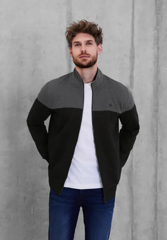 Colourmix Troyer Sweatjacke - Black