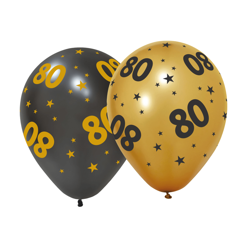80 Jaar Ballonnen 31cm 6st