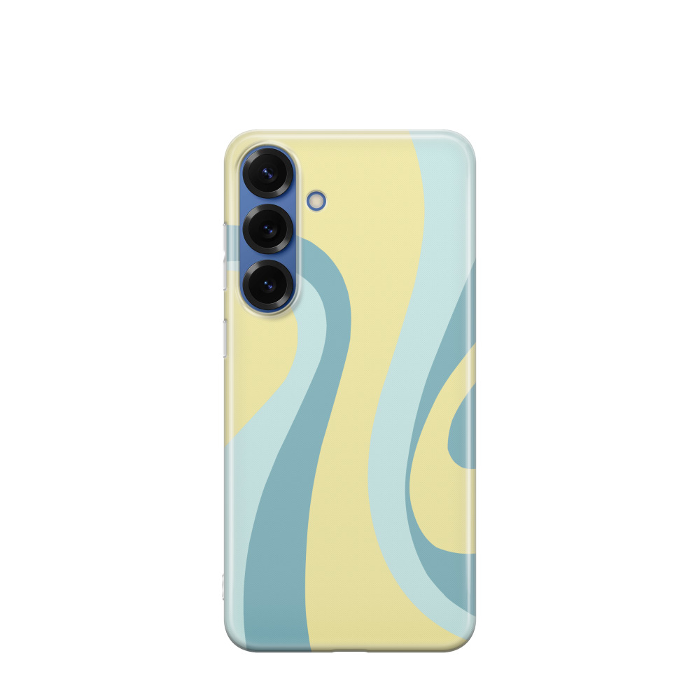 Samsung Galaxy S25 Plus Gummi Hülle Sommerformen 2 - Gelb
