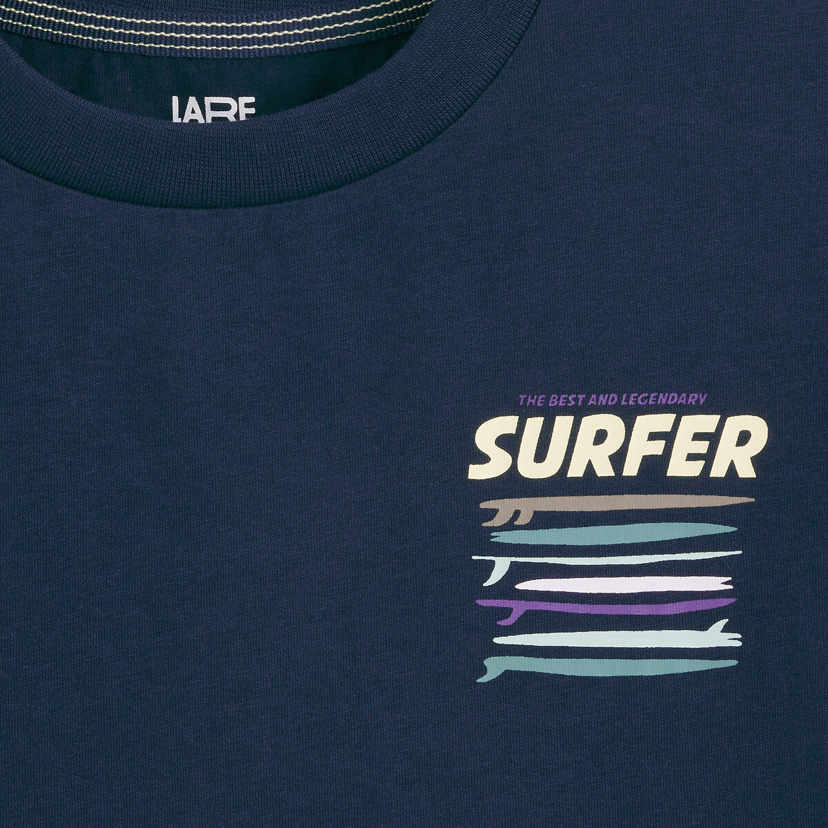 COLEÇÃO LA REDOUTE<br>Camiseta com gola redonda e estampa na frente e nas costas