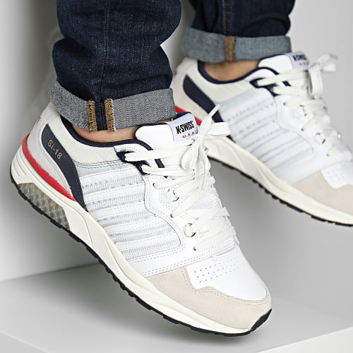 Baskets SI-18 Rannell Suede USA 08533 Vintage White Navy Samba